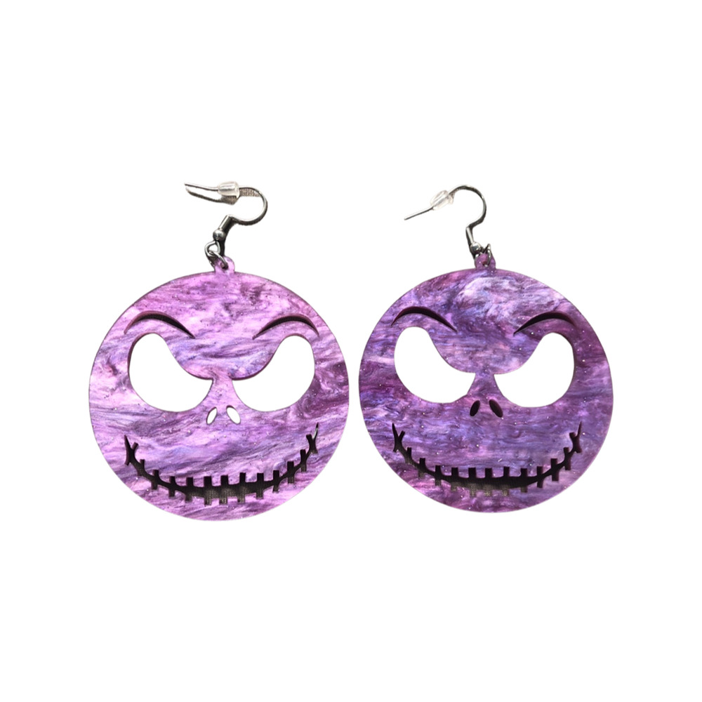 Purple Jack Skellington Nightmare Before Christmas Earrings